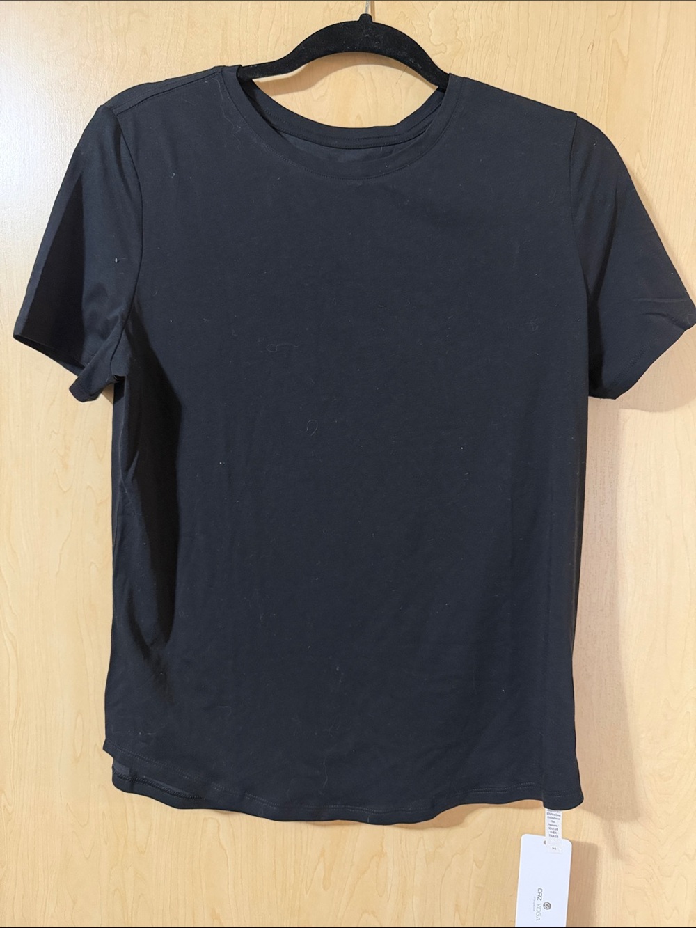 CRZ YOGA Men's Black Short Sleeve Crewneck Tee